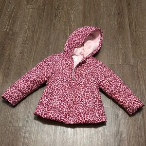 Healthtex Girls Puffer Leopard Print Jacket Size 4/5